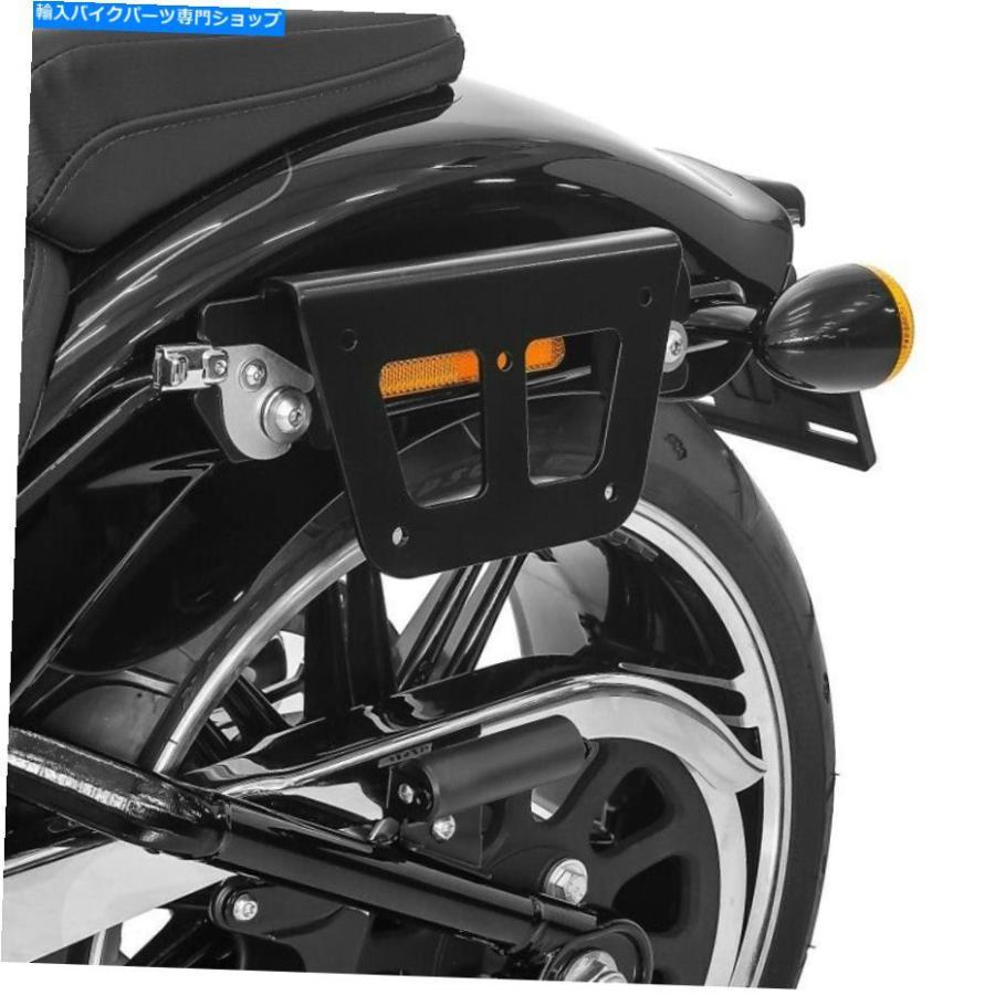 サイドバック サドルバッグ17L +のサポートハーレーソフトデラックス18-20 Saddlebag 17L + support detachable for Harley Softail Deluxe 18-20 lefの画像