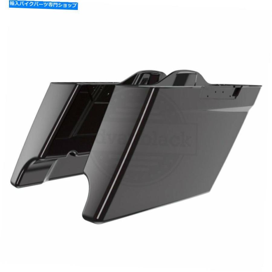 サイドバック 黒のカイエン延伸サドルバッグの底14-20ストリートエレクトラロードグライド Blackened Cayenne Stretched Saddlebag Bottom For 14-20_1