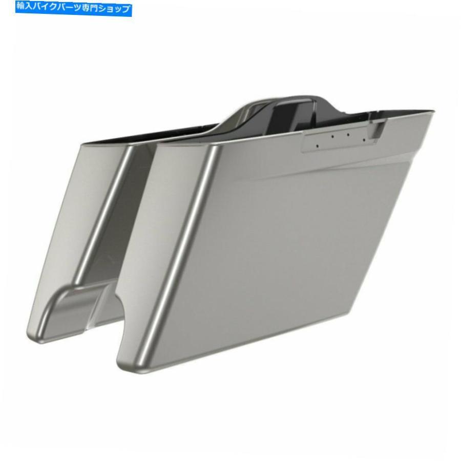 サイドバック Pewter Pearl Extended Bagsストレッチサドルバッグフィットハーレーツーリング2014+ Pewter Pearl Extended Bags Stretched Saddlebag