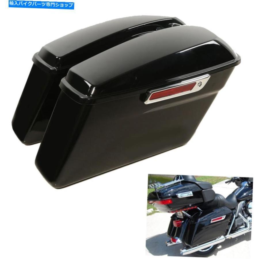 サイドバック サドルバッグw /蓋ラッチキーフィットハーレーストリートロードエレクトラグライド2014-2021 Saddlebag W/ Lids Latch Key Fit For Harlの画像