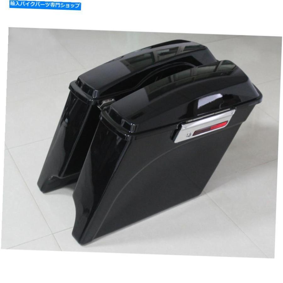 サイドバック ブラック5 \"ハーリーツーリングロードキング93-13のための伸縮されたハードサドルバッグ Black 5\" Stretched Extended Hard Saddle Bagsの画像