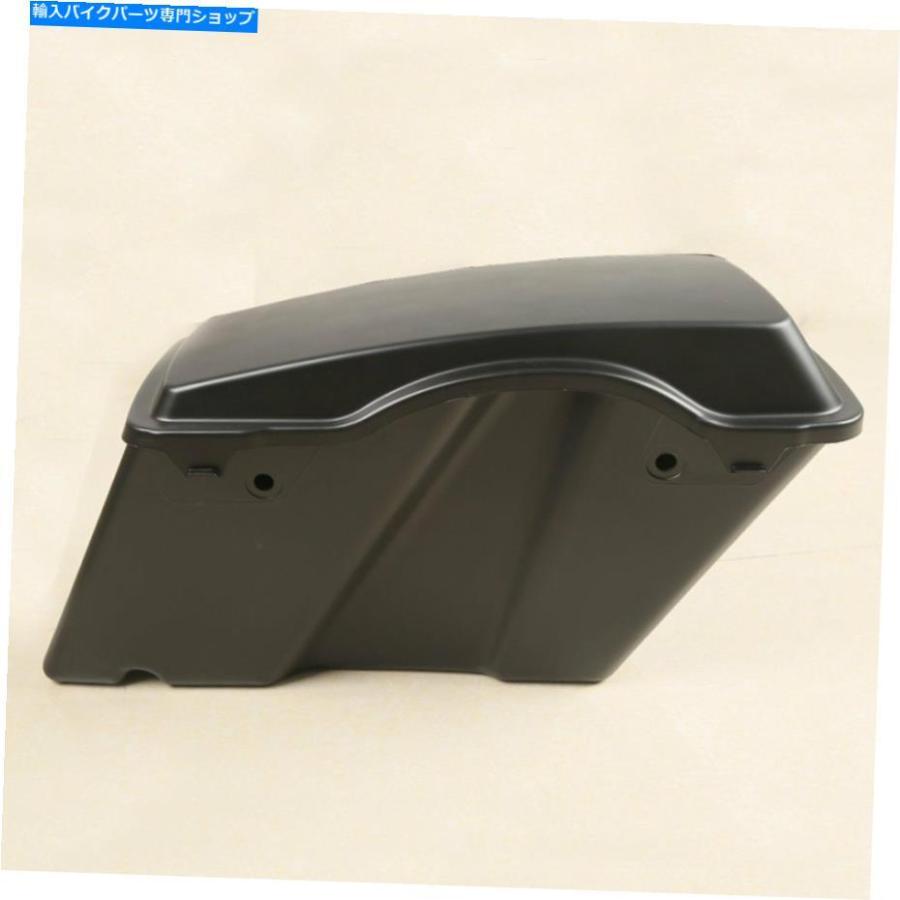 サイドバック ブラックハードサドルバッグトランクW /ハーレーロードキングストリートグライド94-13 BLACK HARD SADDLEBAGS TRUNK W/ LID FOR HARLEYの画像