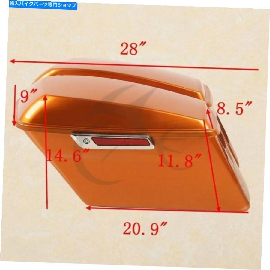 サイドバック ABSサドルバッグのトランクフィットハーレーツーリングロードキングエレクトラストリートグライド14-20 ABS SaddleBags Trunk Fit For Hの画像