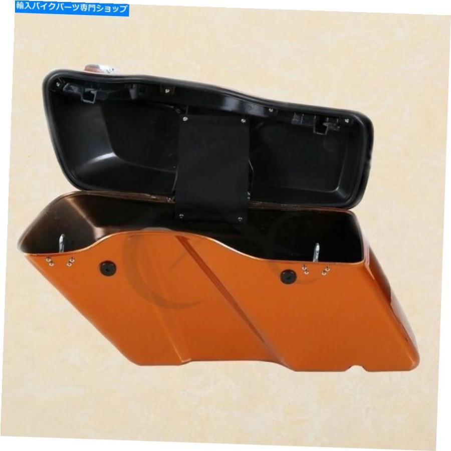 サイドバック ABSサドルバッグのトランクフィットハーレーツーリングロードキングエレクトラストリートグライド14-20 ABS SaddleBags Trunk Fit For Hの画像