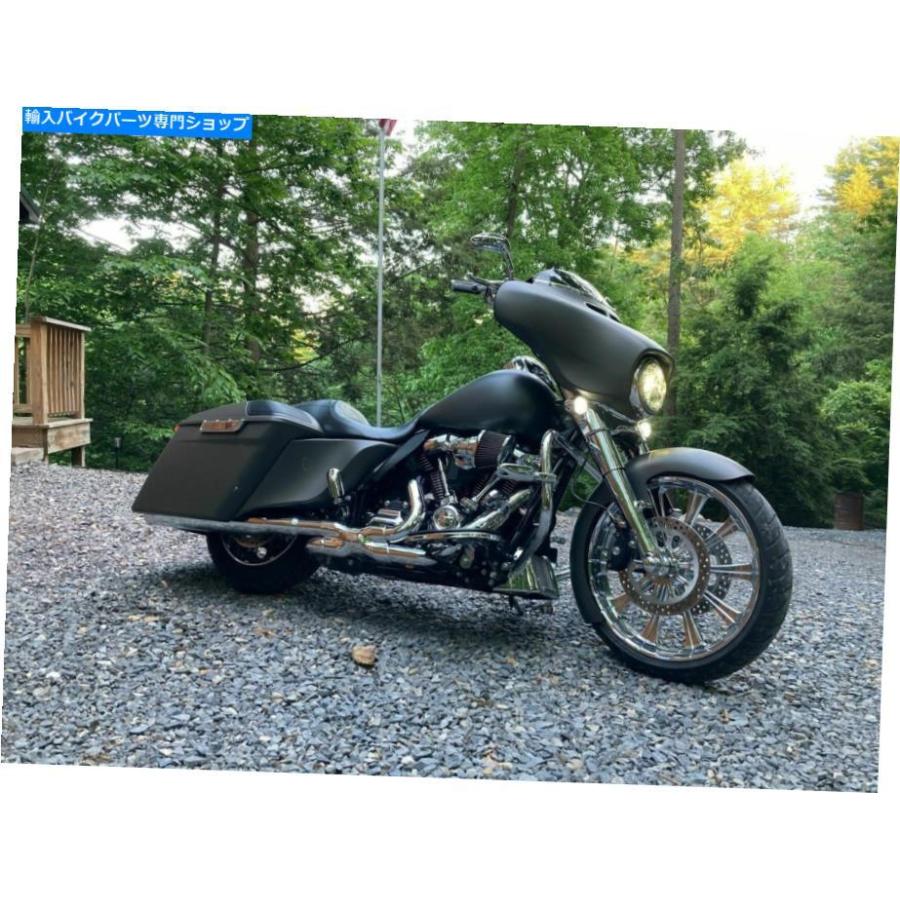 サイドバック ハーレーツーリング2014+のためのインダストリアルグレーデニムストレッチサドルバッグサイドカバー Industrial Gray Denim Stretched S