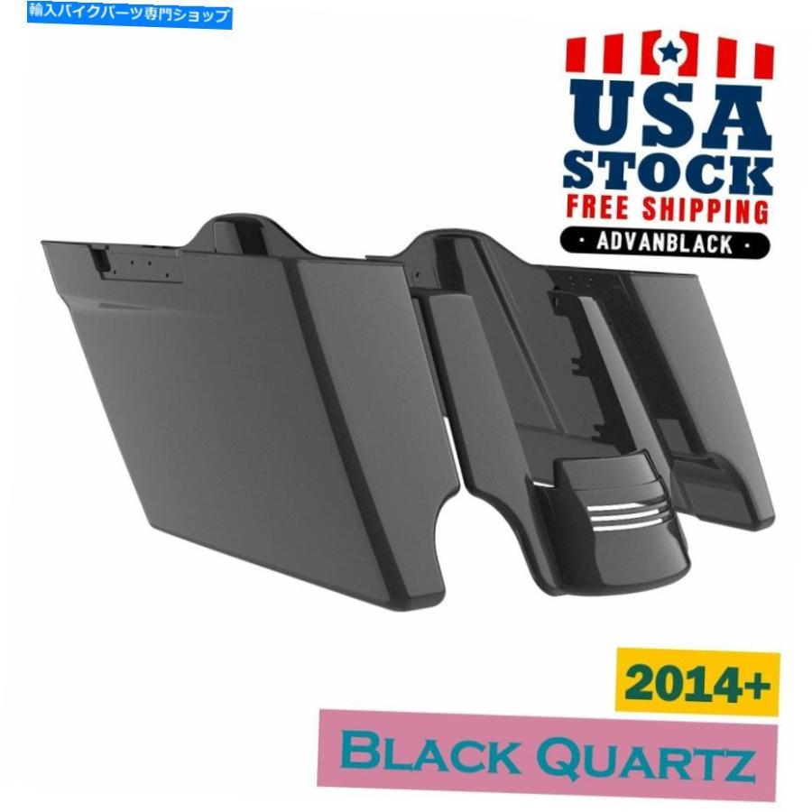 サイドバック アドバンブラッククォーツエクステンデッドバッグストレッチサドルバッグリアフェンダー14 + Advan Black Quartz Extended Bag Stretche