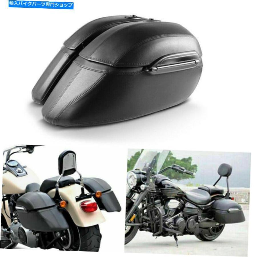 サイドバック ホンダシャドウVLX 600 VT600Cのための2ピースハードバッグサドルバッグ＆頑丈な取り付けフィット 2Pcs Hard Bag Saddlebag&Heavy Duty
