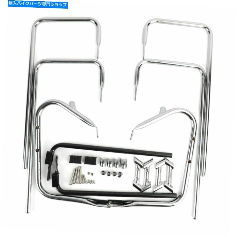 サイドバック ロードキングエレクトラ街滑り溝97-08のためのサドルバッグガードレールマウントフィット Saddlebag Guard Rail Mount Fit for Touring