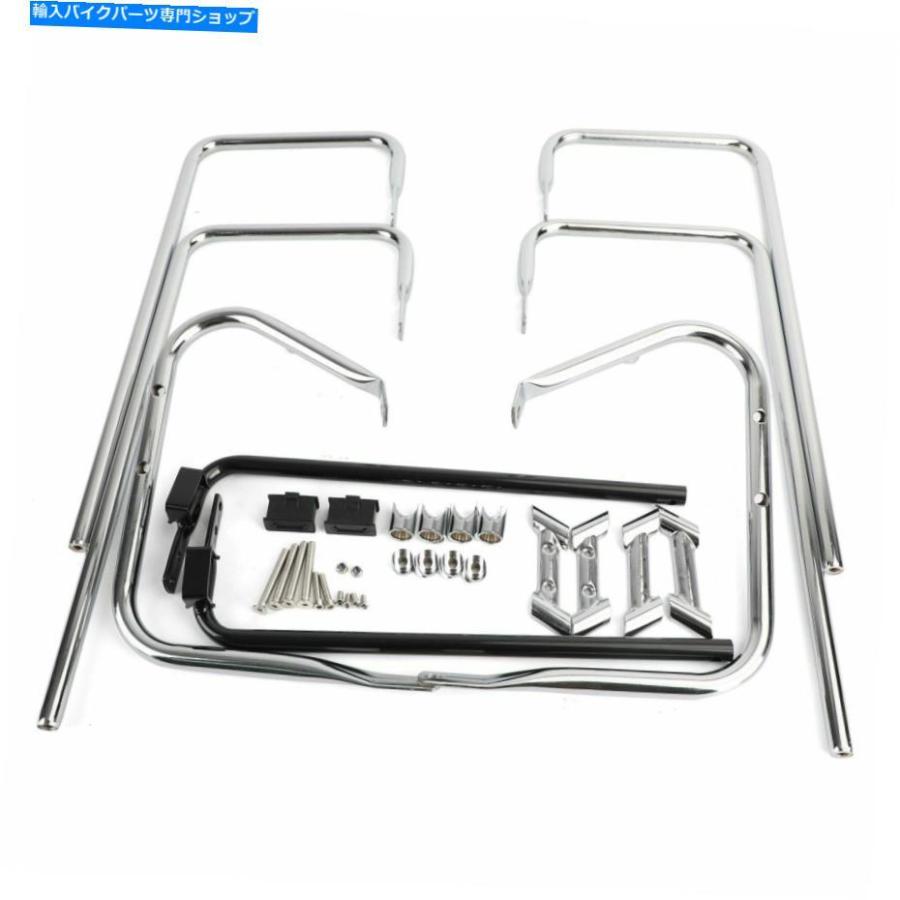 サイドバック ロードキングエレクトラ街滑り溝97-08のためのサドルバッグガードレールマウントフィット Saddlebag Guard Rail Mount Fit for Touringの画像