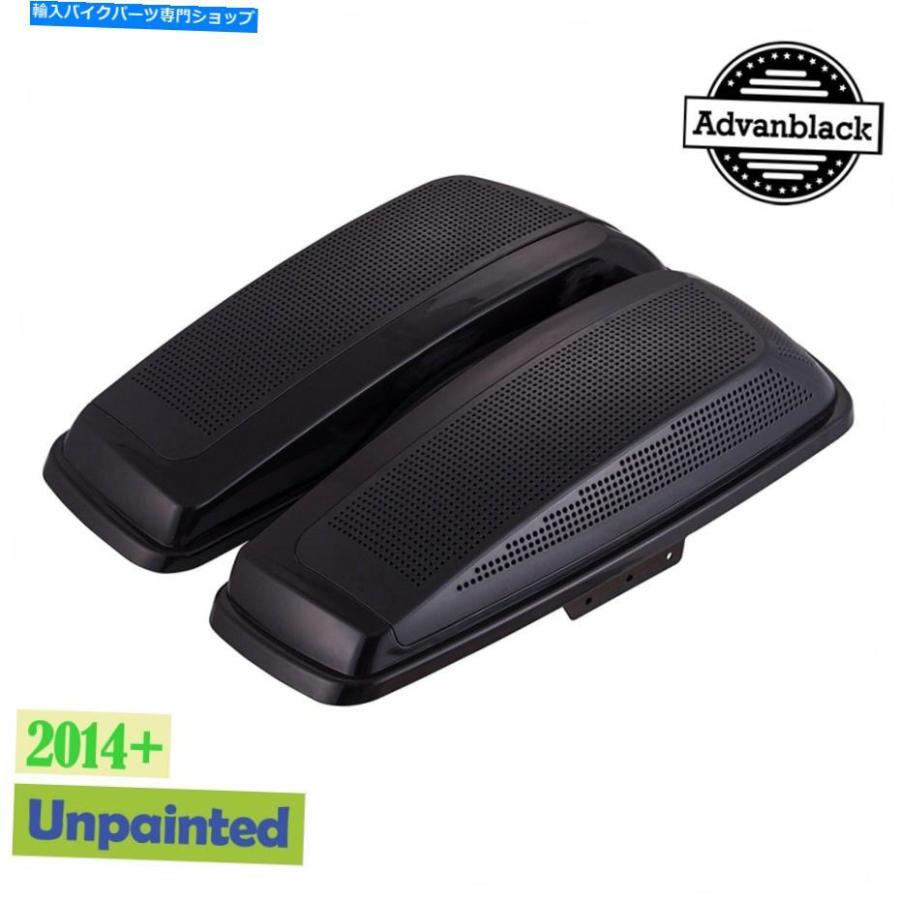 サイドバック 不完全なデュアル6x9 \"2014+ハーレーツーリングのためのサドルバッグスピーカーのふた Unpainted Dual 6x9\" Saddlebags Speaker Lids Fo