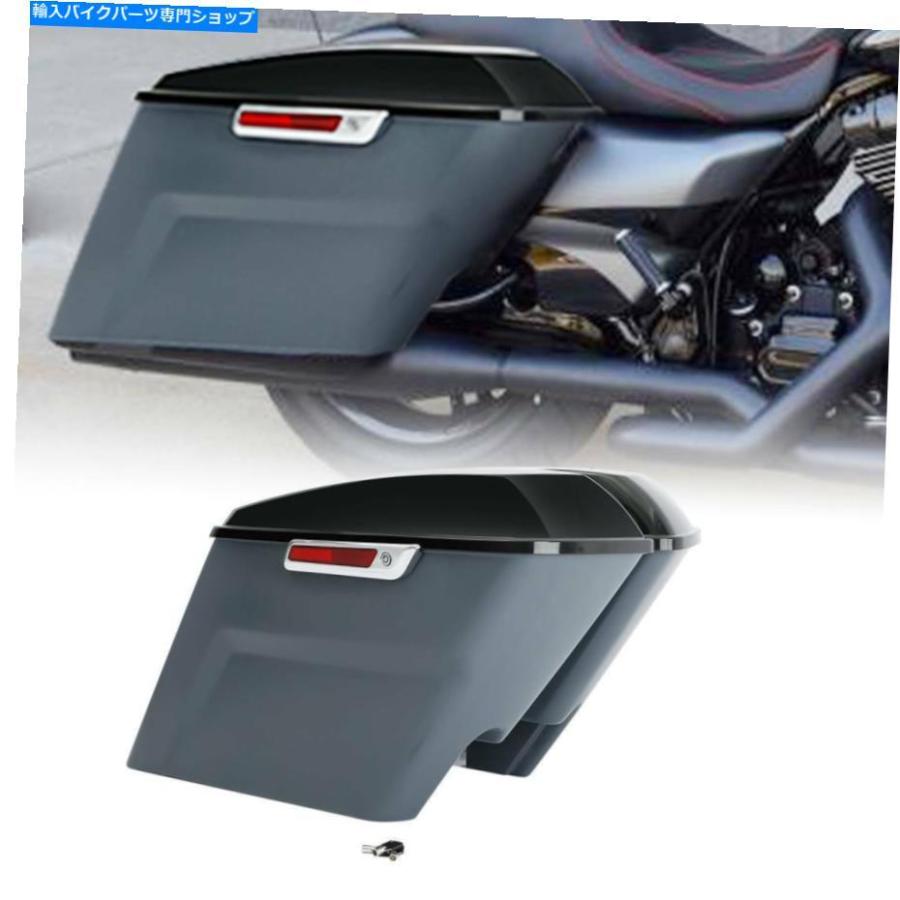 サイドバック ABS未塗装4.5 \"harley touring 14-21のための拡張ガラス繊維のサドルバッグフィット ABS Unpainted 4.5\"" Extended Fiberglass Saddlebag"