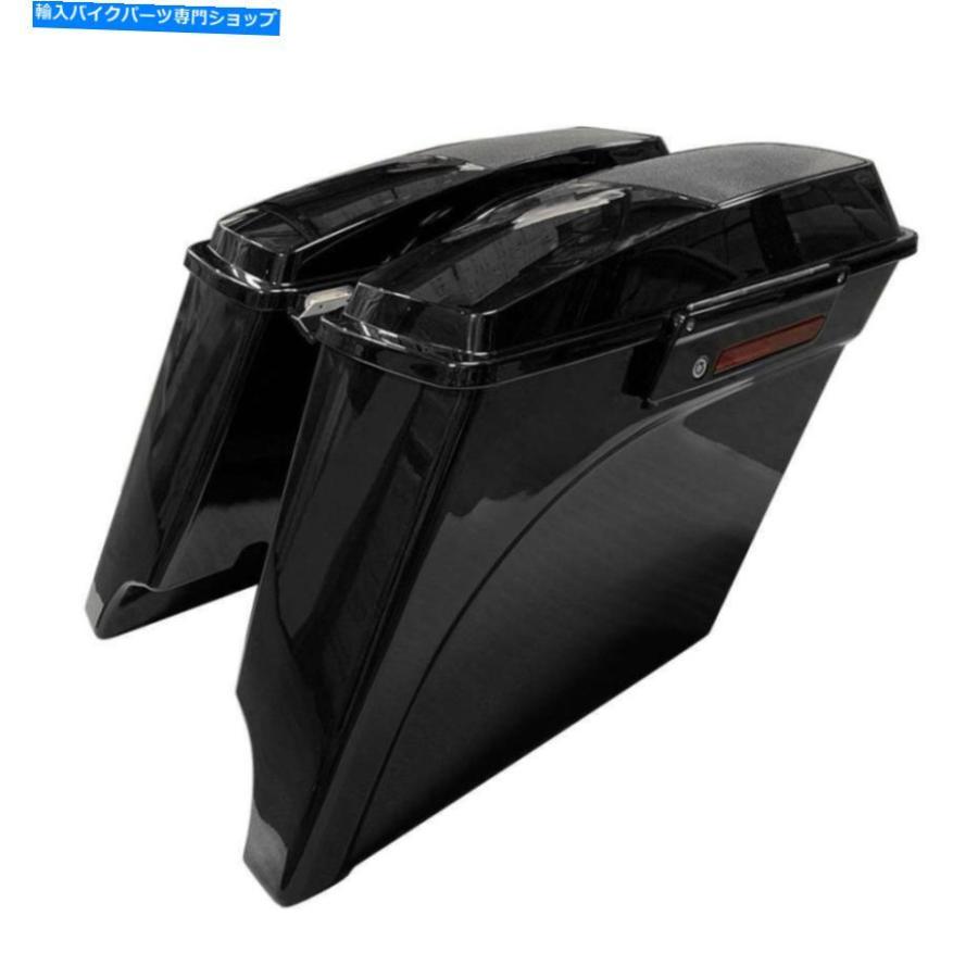 サイドバック 5 \"伸縮された拡張ハードサドルバッグw / 6 * 9\"ハーレーのためのスピーカーのふたが94-13新しい 5\" Stretched Extended Hard Saddlebagの画像