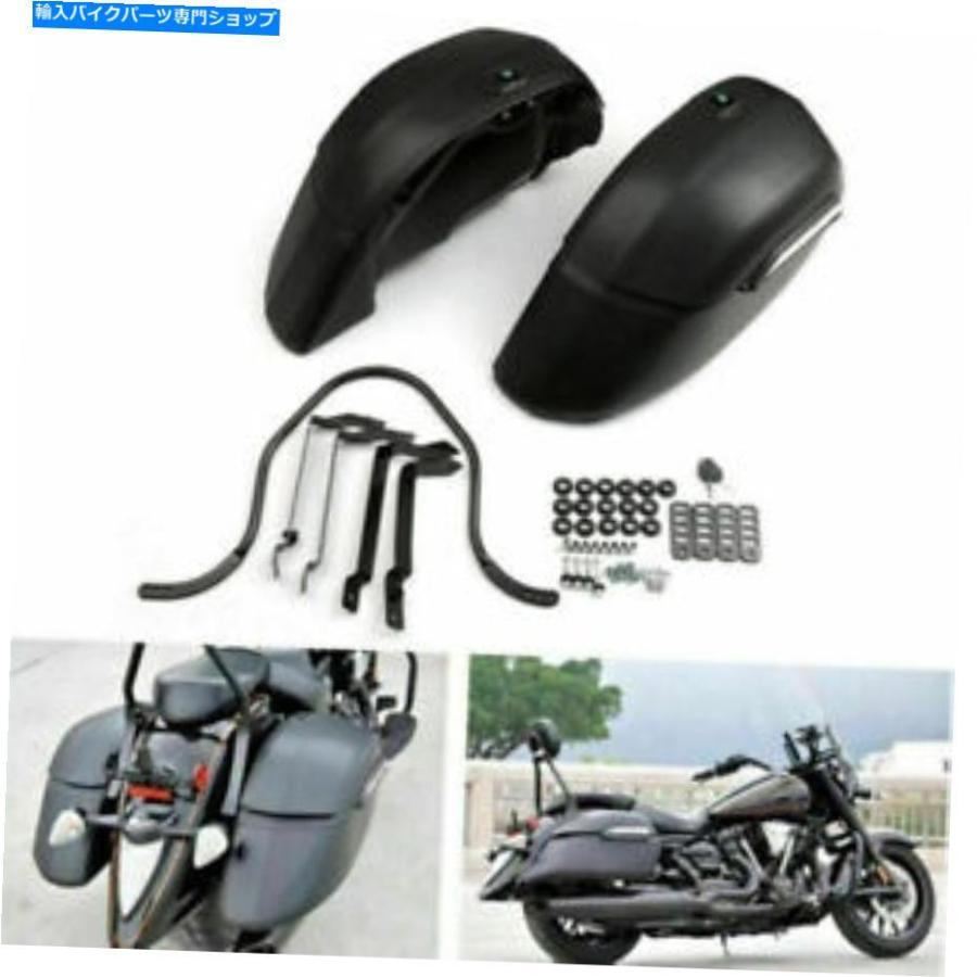 サイドバック ホンダVTX1300 / 1800用オートバイハードバッグサドルバッグ＆ヘビーデューティマウントキット Motorcycle Hard Bags Saddlebags &Heavy