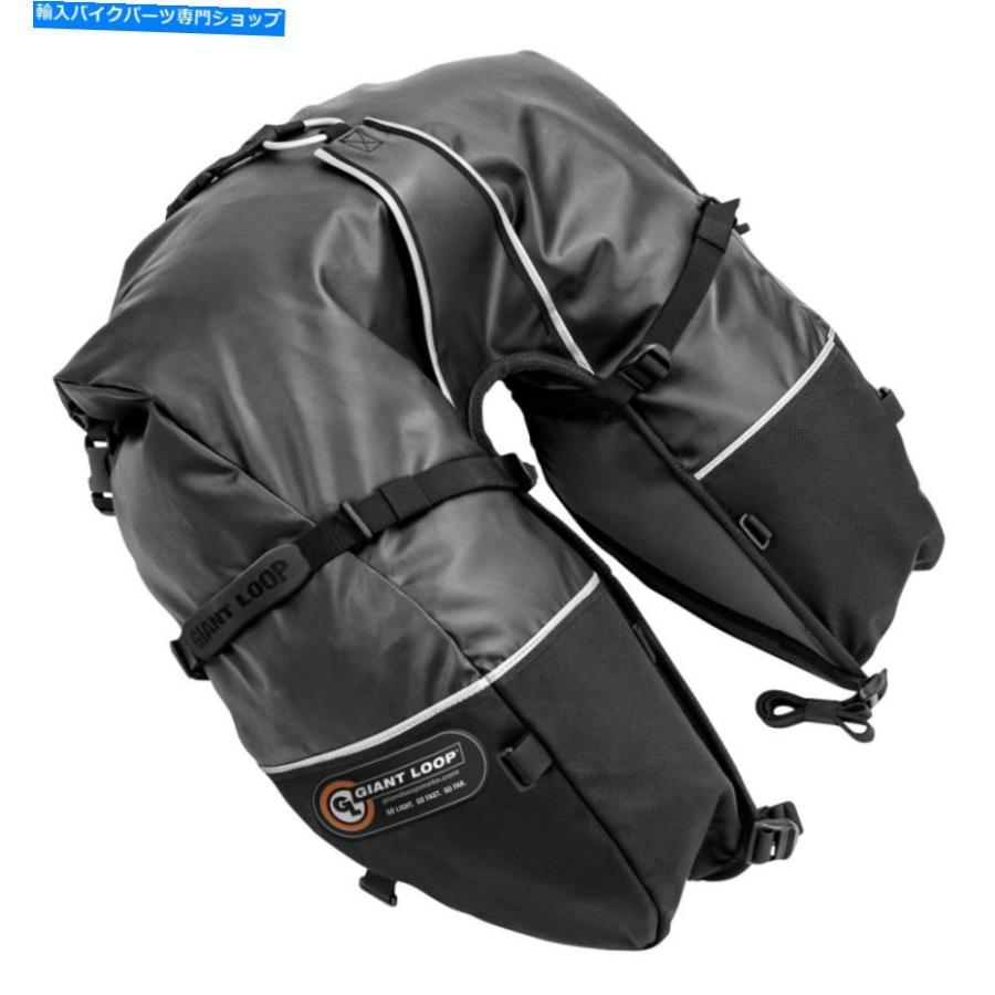 サイドバック ジャイアントループCSB20-B COOYOTEブラックサドルバッグロールトップ Giant Loop CSB20-B Coyote Black Saddlebag Roll Top