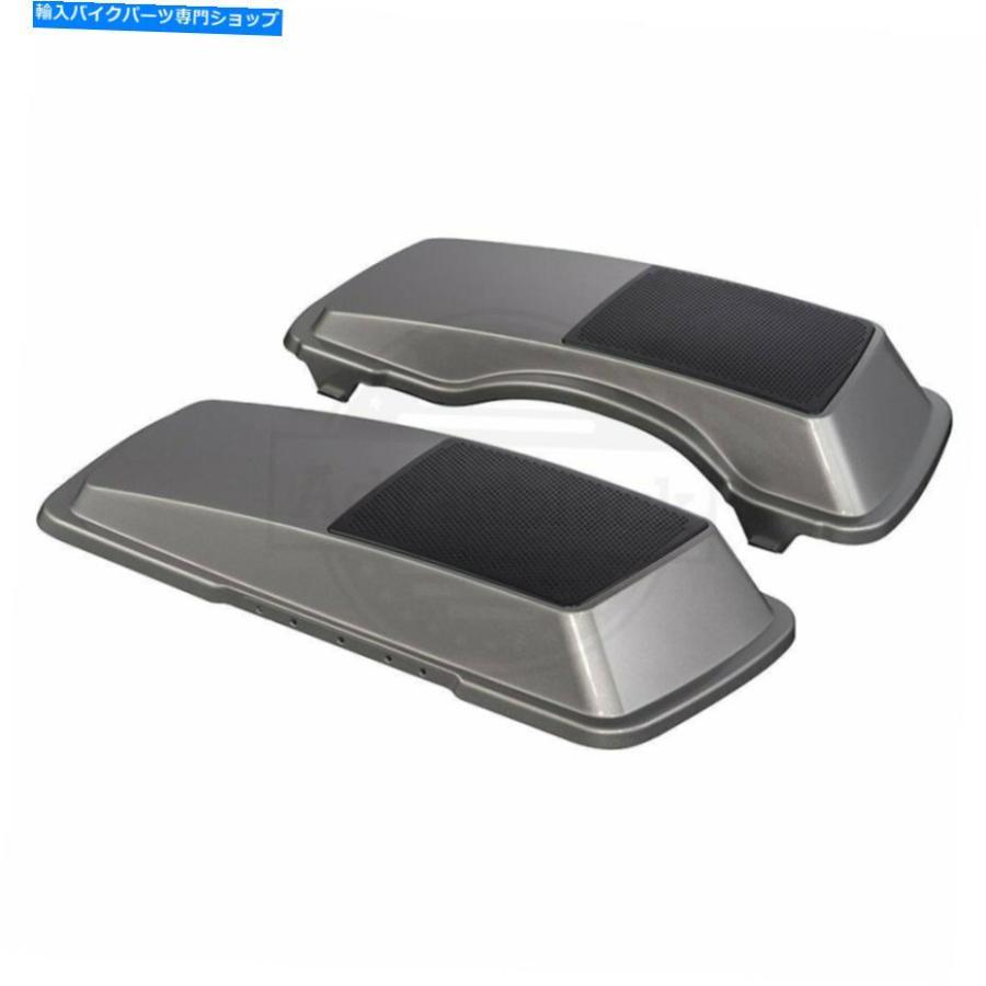 サイドバック AdvanBlack Pewter Pearl SaddleBagsスピーカーLIDS 93-13ハーレーストリートロードグライド Advanblack Pewter Pearl Saddlebags speakの画像