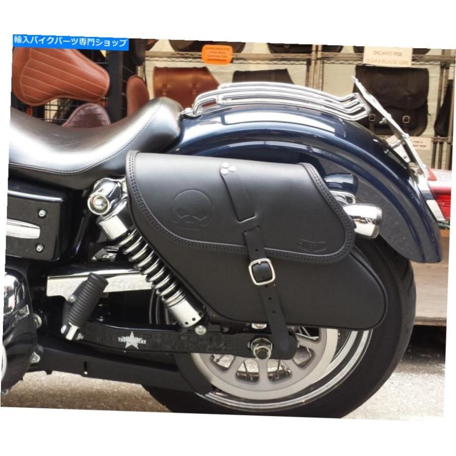 サイドバック イタリア製のDYNAワイドグライド低ライダー脂肪ボブストリートボブのための革サドルバッグ LEATHER SADDLEBAG FOR DYNA WIDE GLIDE LOW