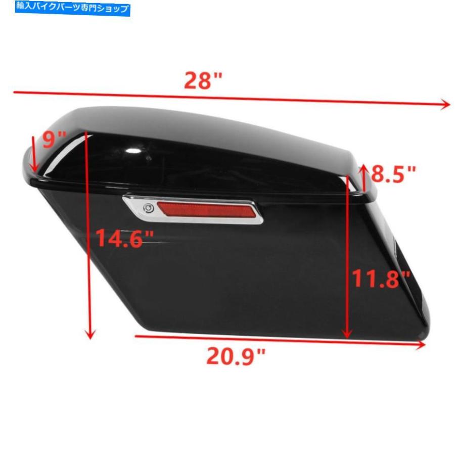 サイドバック ハードサドルバッグバッグW /ラッチキーフィットハーレーツーリングストリートグライド1993-2013 Hard Saddlebag Bag W/ Latches Key Fiの画像