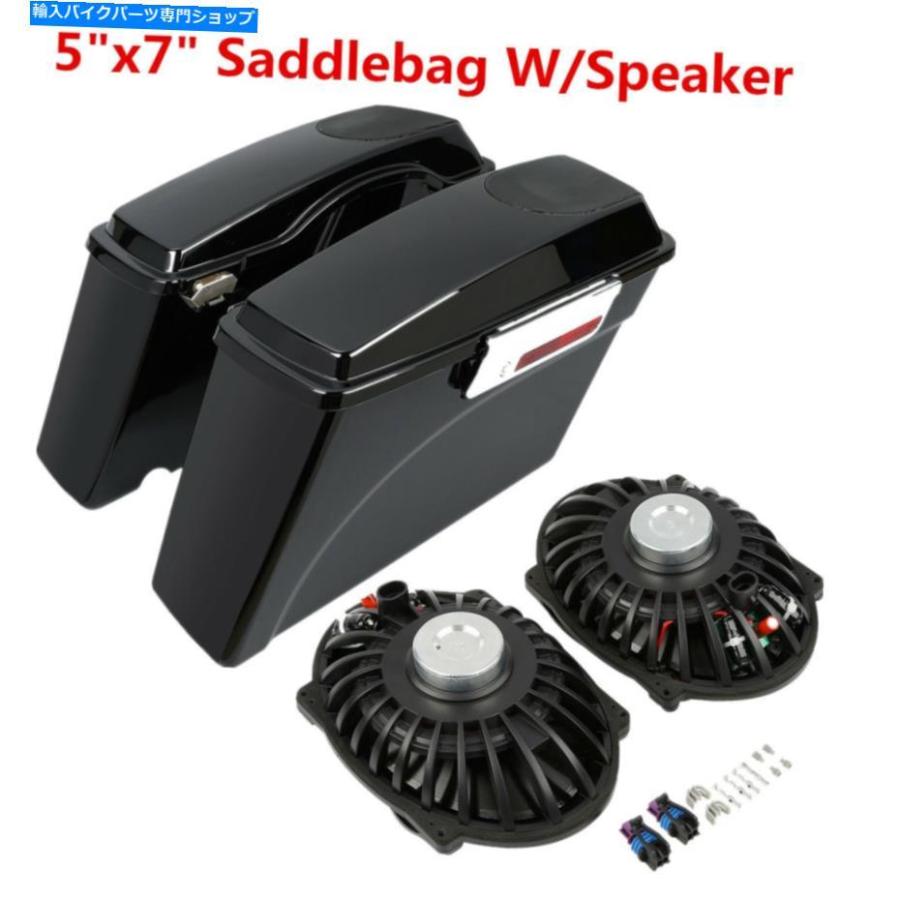 サイドバック ハードサドルバッグw / 5x7 ''スピーカーのためのハーレーツーリングエレクトラグライド1994-2013 Hard Saddlebag w/ 5x7'' Speakers Fi