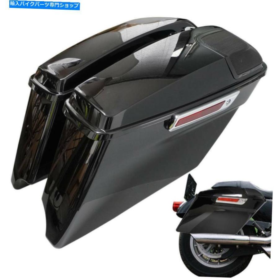 サイドバック 4 \"CVOストレッチサドルバッグ14アップハーレーツーリングロードグライドフルハシフフル 4\"" CVO Stretched Saddle bags For 14-Up Harle"