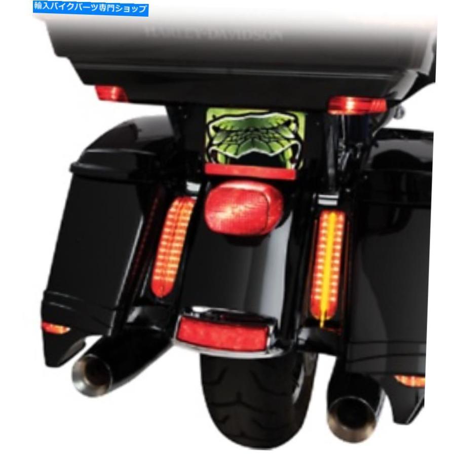 サイドバック Ciroサドル御徒面子LEDアクセントライトブラックハーレーエレクトラグライドロードキングストリート CIRO Saddlebag LED Accent Lights Bl 車、バイク、自転車-その他フレーム関連用品