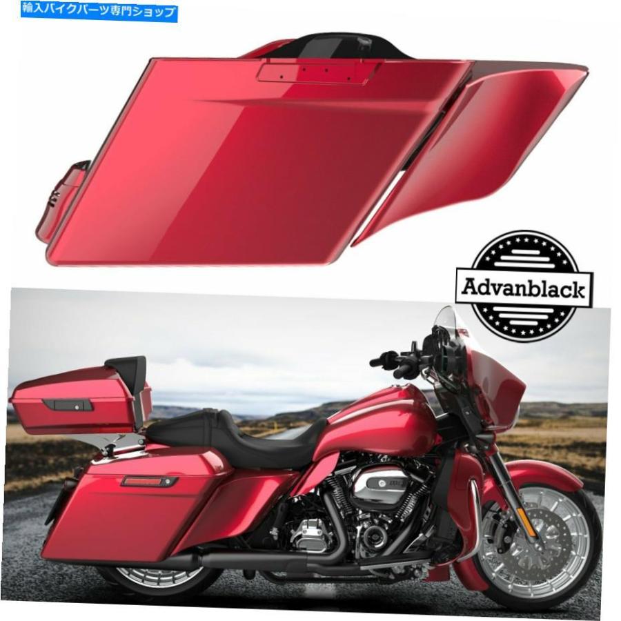 サイドバック ベロシティレッドサングローストレッチサドルバッグサイドカバー2014+ハーレーツーリング Velocity Red Sunglo Stretched Saddlebag Sid