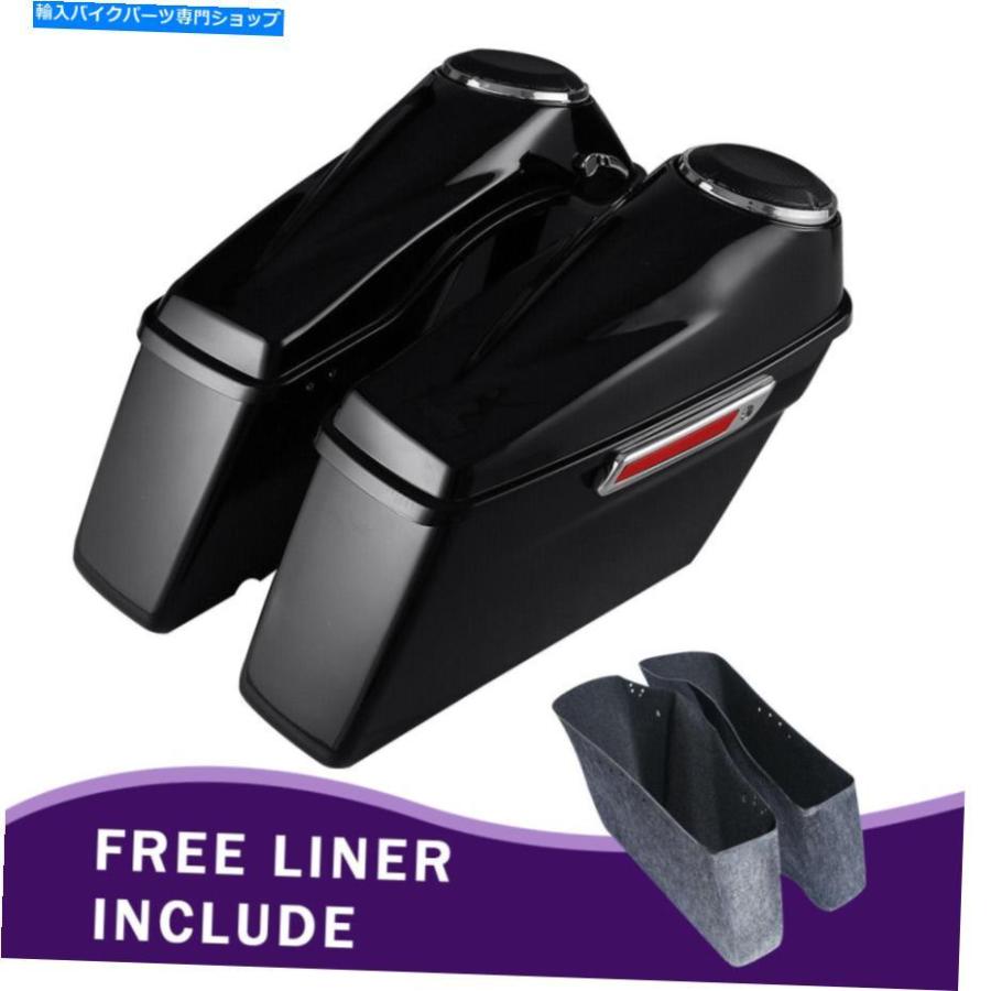 サイドバック 6 1/2 \"スピーカーサドルバッグハーレーツーリングロードキングエレクトラグライド14-19 16 6 1/2\"" Speaker Saddlebag Fit For Harley T" 車、バイク、自転車-バイク-フレーム