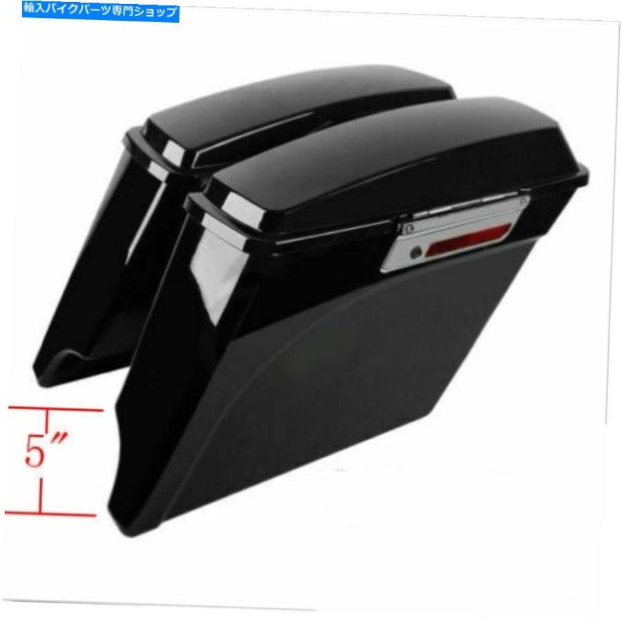 サイドバック ハードサドルバッグサドルバッグ+コンバージョンブラケットは、ハーレーソフト86-13のためにフィットする Hard Saddlebags Saddle Bag +の画像