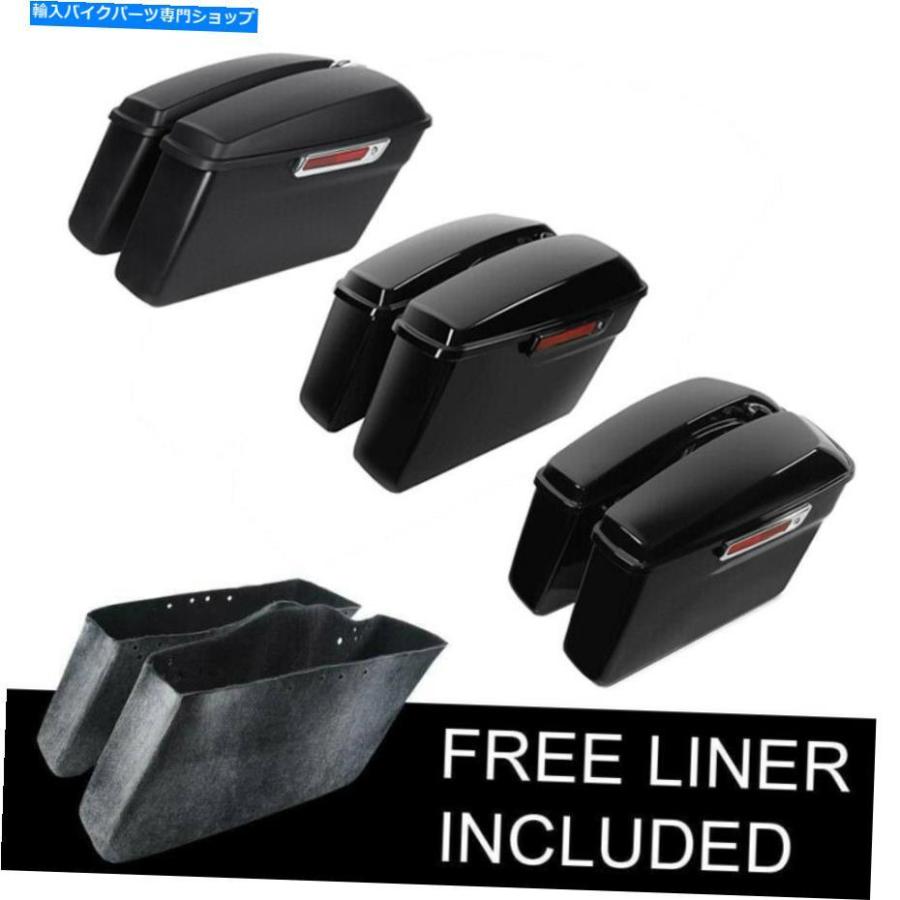 サイドバック ハードサドルバッグのハーレーツーリングエレクトラロードストリートグライド2014-2021 2020 Hard Saddlebags Fit For Harley Touring E