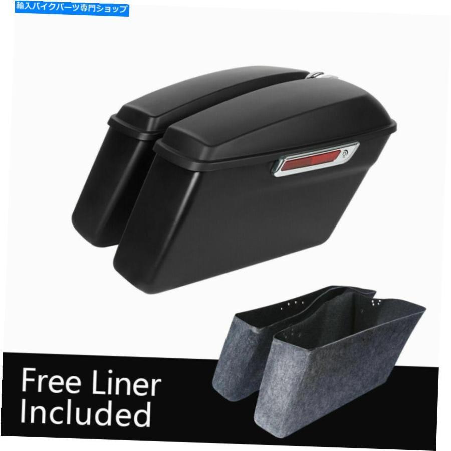 サイドバック ハードサドルバッグのハーレーツーリングエレクトラロードストリートグライド2014-2021 2020 Hard Saddlebags Fit For Harley Touring Eの画像