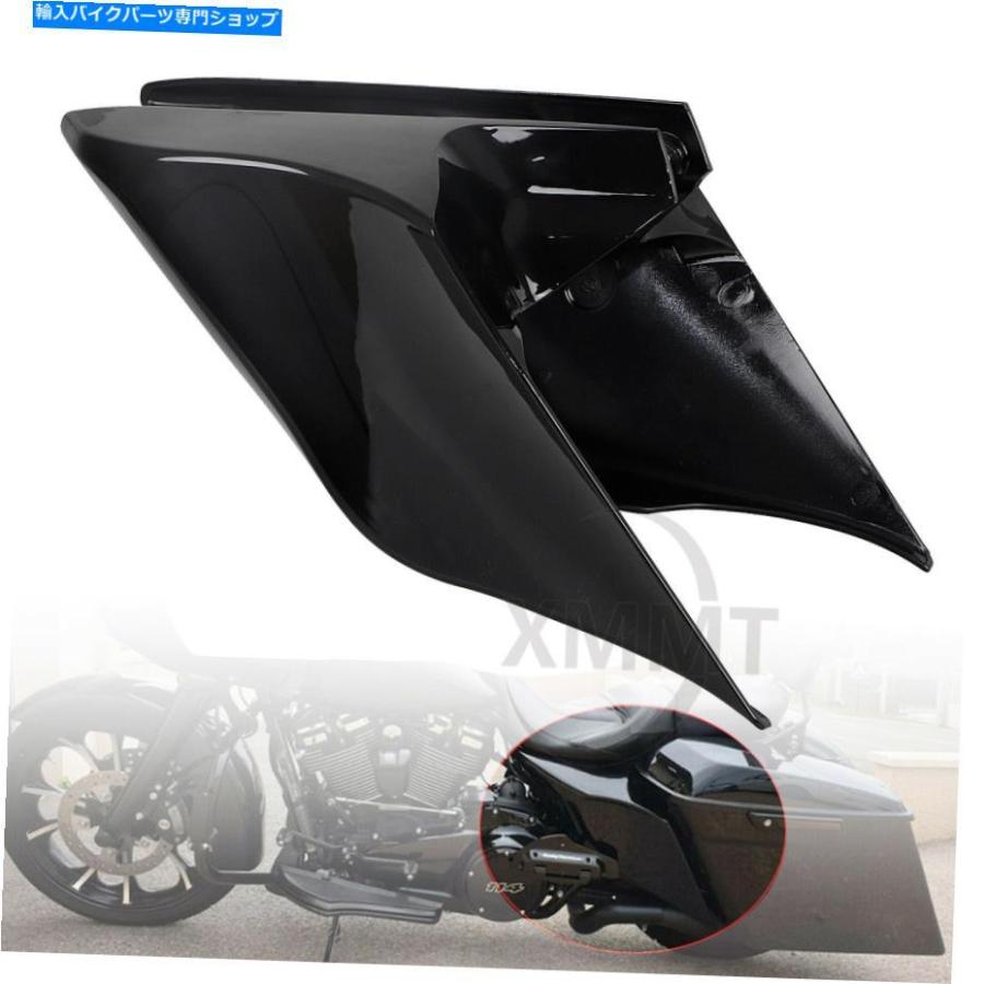 サイドバック Harley Street Glide CVO Flhxseのための2倍の伸縮されたサドルバッグサイドカバー 2x Stretched Extended Saddlebag Side Covers For Hの画像