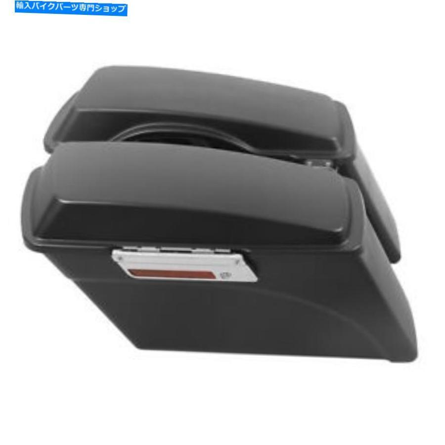 サイドバック マットブラックサドルバッグ＆トップレールガードフィットハーレーロードキンググライド1994-2013 Matte Black Saddlebags & Top Rail G
