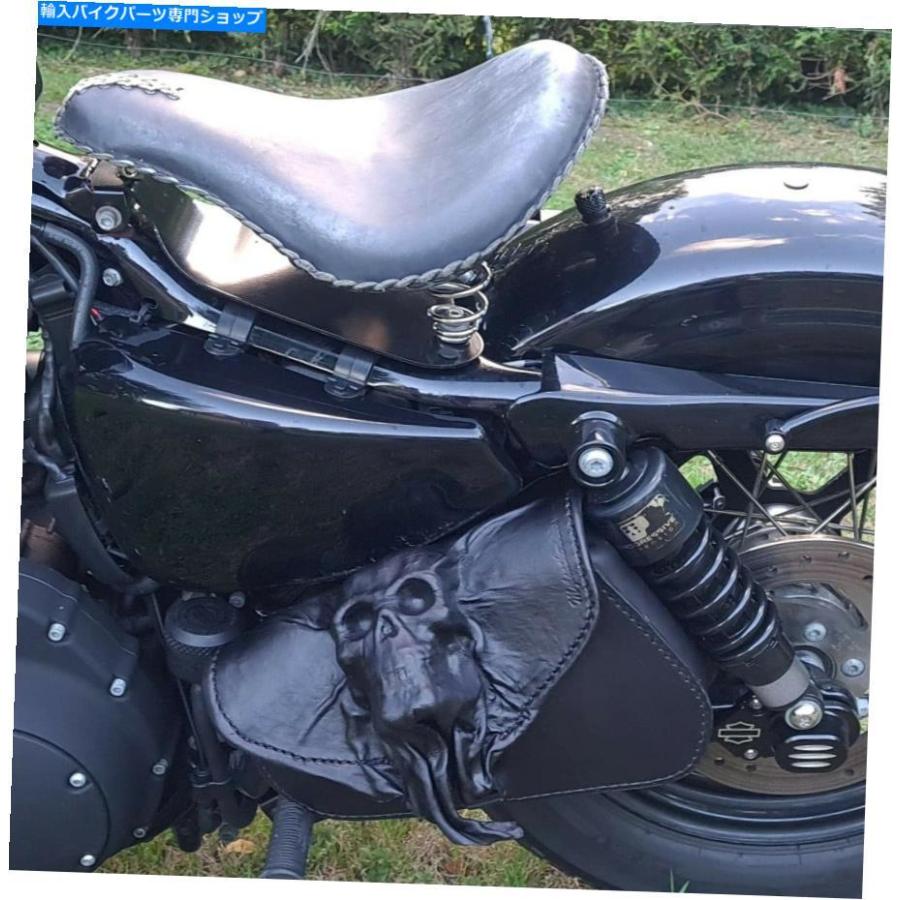 サイドバック サドルバッグサイドレザースカルスポーツスター鉄40ナイトスターHD Saddlebag Side Leather Skull Sportster Iron Forty Nightster HD