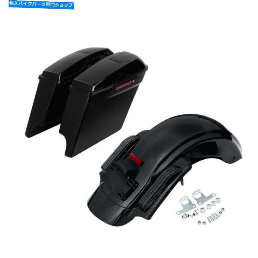 サイドバック 5 \"サドルバッグ6x9\""ハーレーストリートグライド14-21のためのスピーカーカットアウト＆リアフェンダーフィット 5\"" Saddlebag 6x9\"" Spea"
