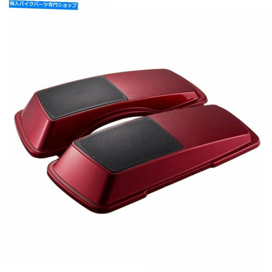 サイドバック AdvanBlack Ember Red Sungloサドルバッグスピーカー蓋93-13ハーレーストリートロードグライド AdvanBlack Ember Red Sunglo Saddlebagの画像