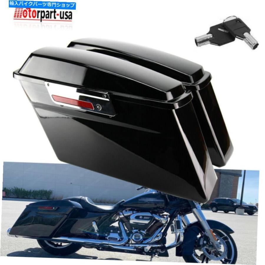 サイドバック ハーレーツーリングロードキングフルウルトラクラシック1993-13のための拡張ハードサドルバッグ Extended Hard Saddlebags For Harley T