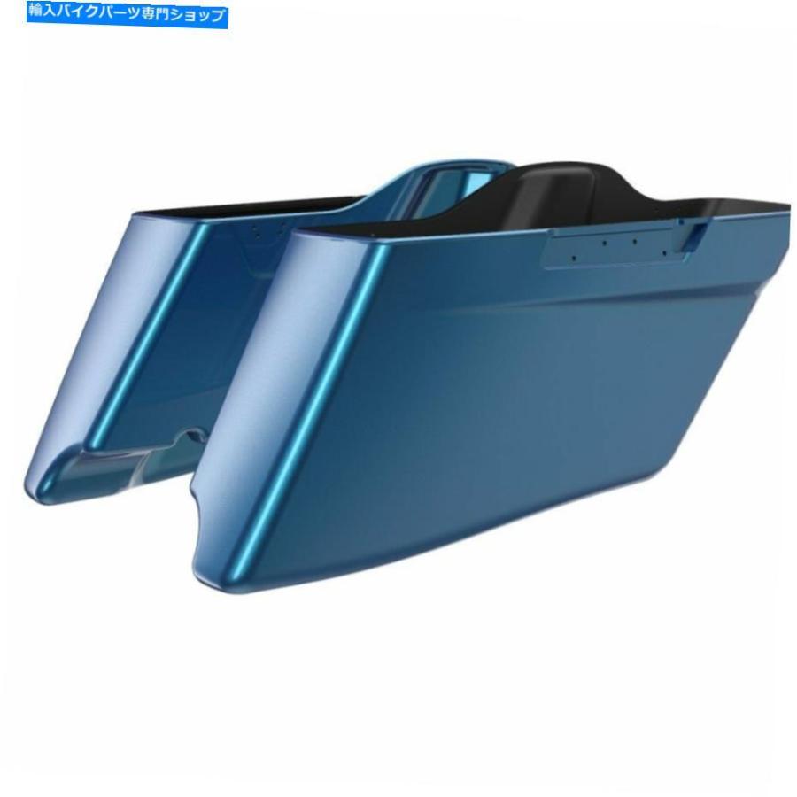サイドバック デイトナブルーCVOテーパーエクステンデッドサドルバッグボトムスハーレーツーリング14+ Daytona Blue CVO Tapered Extended Saddlebag