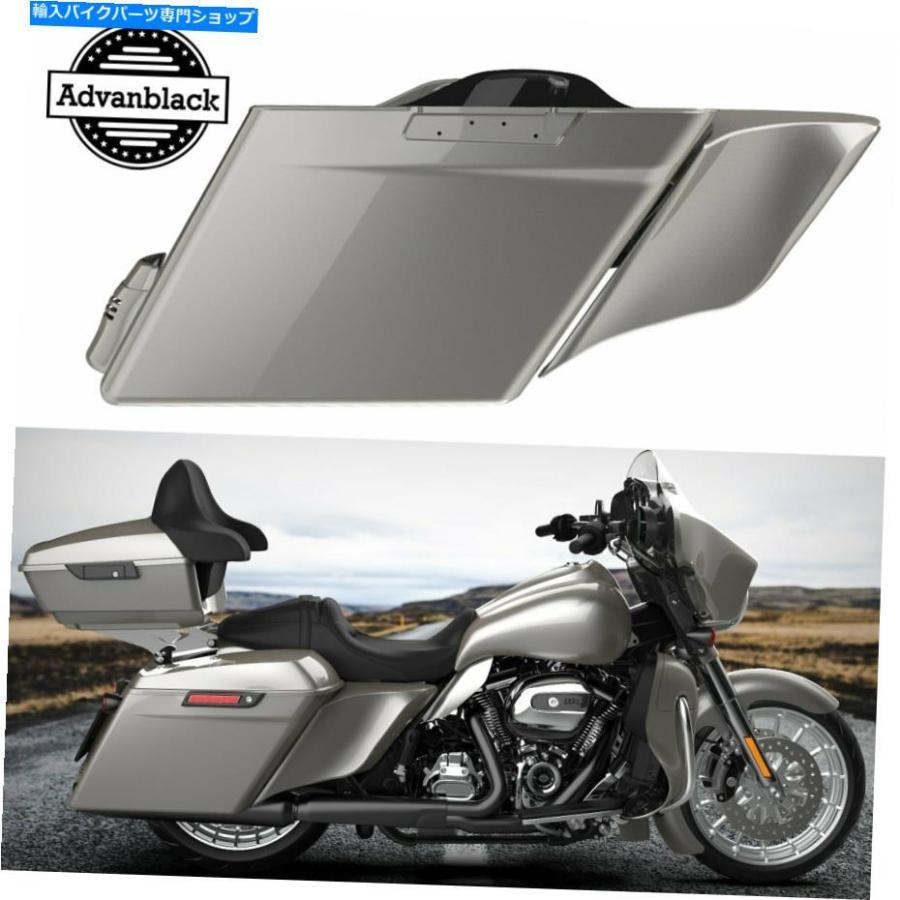 サイドバック Pewter Pearl Extended Standed SaddleBagサイドカバーのハーレーツーリング14+ Pewter Pearl Extended Stretched Saddlebag Side Cover