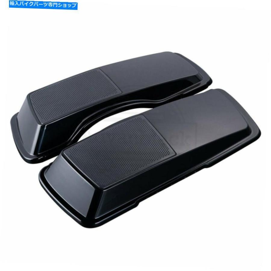 サイドバック Advan Vidived Black 6 x 9サドルバッグスピーカー2006-2013ハーレーツーリング Advan Vivid Black 6 x 9 Saddlebag Speaker Lids For 2の画像