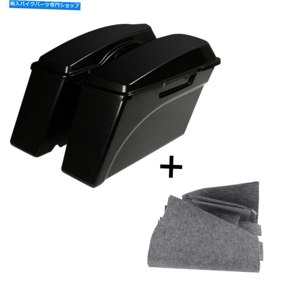 サイドバック ハーレーツーリングロードキンググライド94-13のための未塗装のハードサドルバッグフィット Unpainted Hard Saddlebags Fit For Harleyの画像
