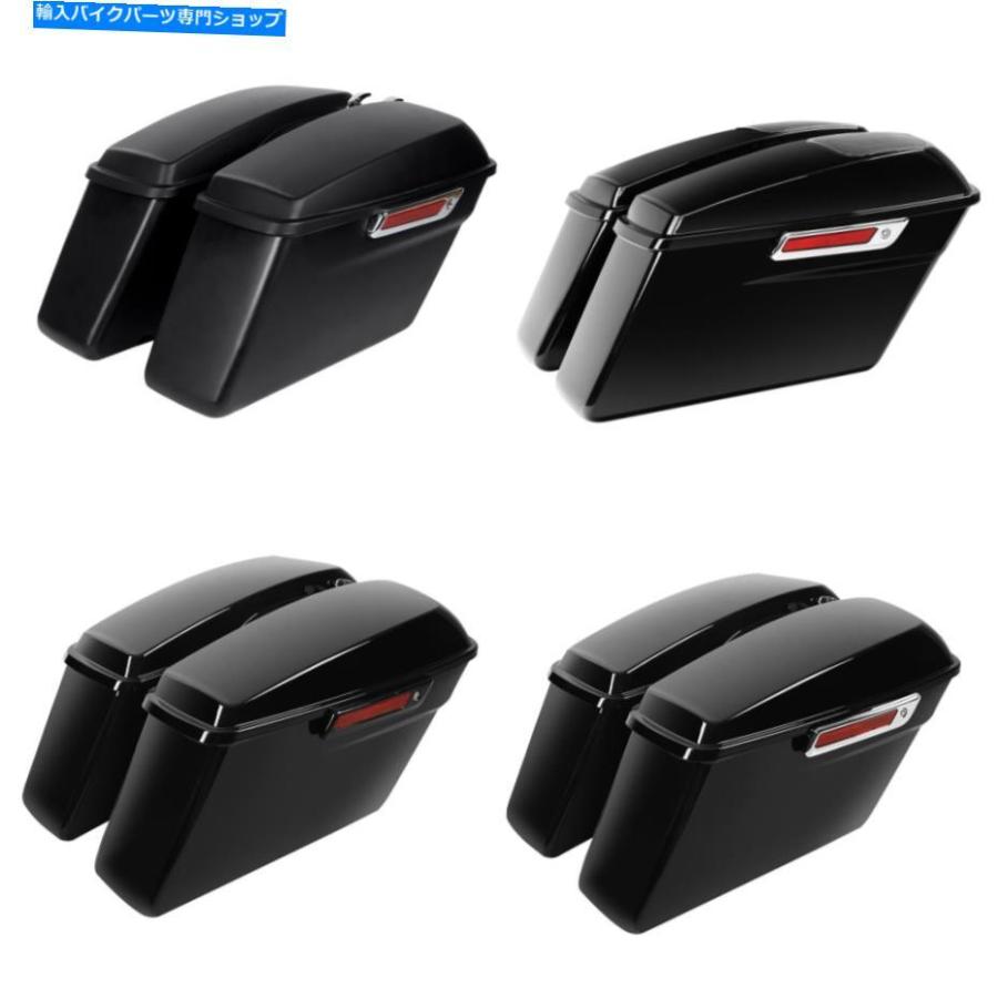サイドバック ハードサドルバッグはハーレーツーリングエレクトラストリートロードグライドキング2014-2021 Hard Saddlebags Fit For Harley Touring