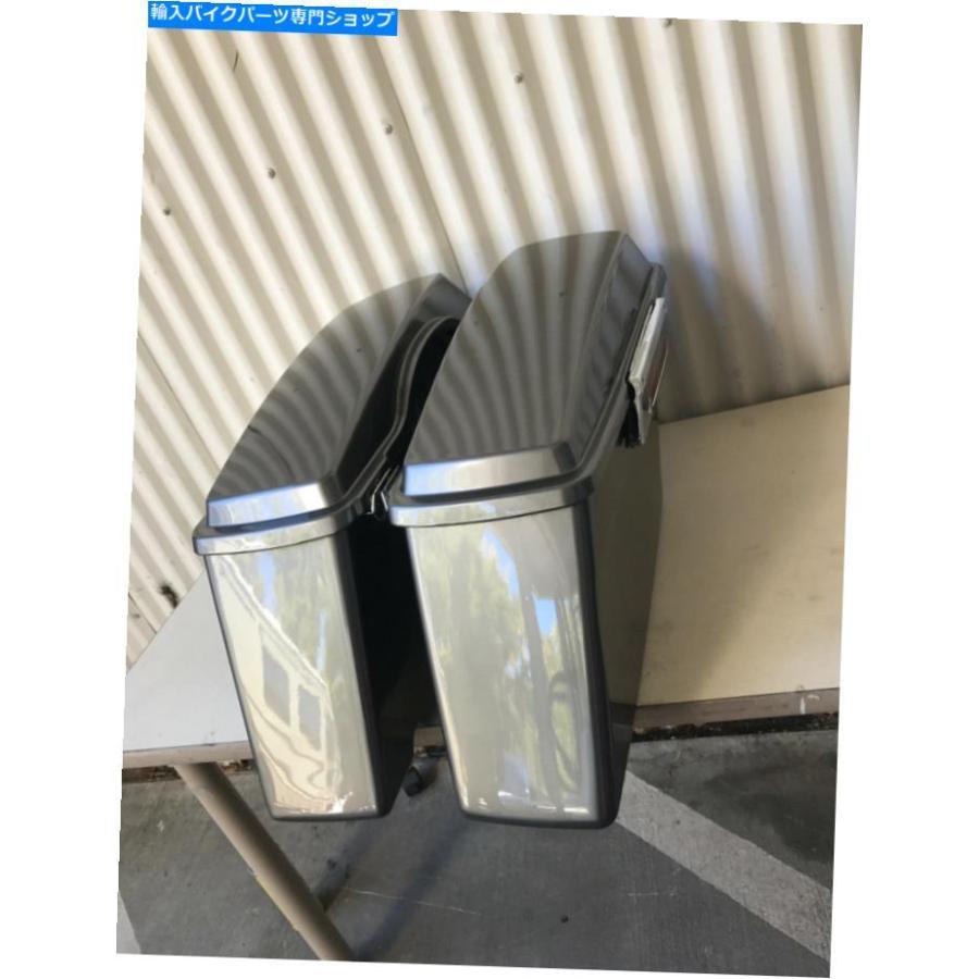 サイドバック チャコールグレーストックサイズハーレーサドルバッグ Charcoal Gray Stock size Harley saddlebags