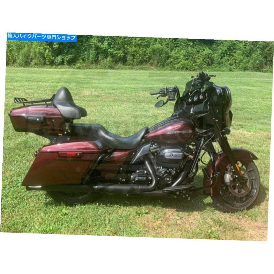 サイドバック AdvanBlackツイストチェリーストレッチサドルバッグボタン14+ハーレーFLHR FLHX FLTRX AdvanBlack Twisted Cherry Stretched Saddlebag