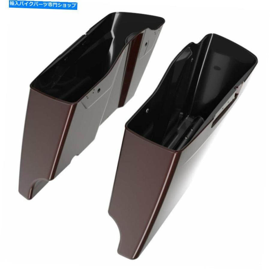 サイドバック AdvanBlackツイストチェリーストレッチサドルバッグボタン14+ハーレーFLHR FLHX FLTRX AdvanBlack Twisted Cherry Stretched Saddlebag_1