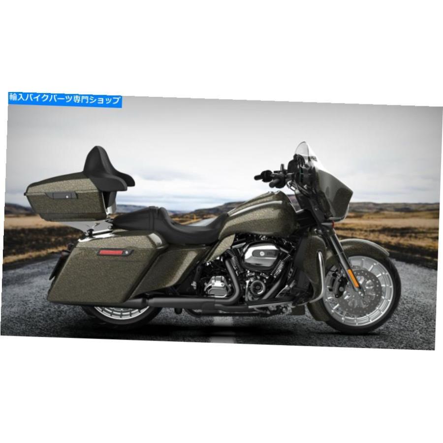 HARLEY DAVIDSON サイドカバー　バッグ サイドバック ハードキャンディーブラックゴールドフレークストレッチ