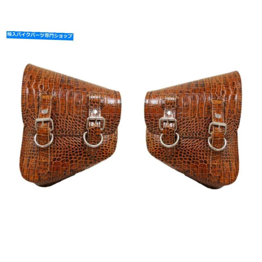 サイドバック La Rosa MatchフルレザーサドルバッグL＆Rサイドブラウンアリゲーター00-18ソフト La Rosa MATCH Full Leather Saddlebags L \u0026 R SIDE B