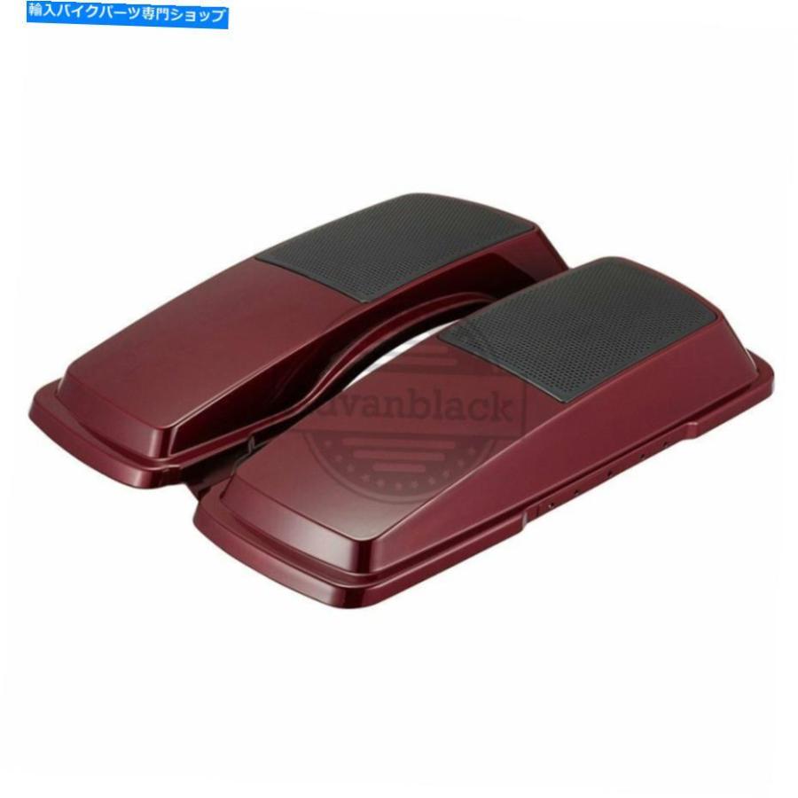 サイドバック Advanblack Red Hot Sungloサドルバッグスピーカーの蓋2006-2013ハーレーダビッドソン Advanblack Red Hot Sunglo Saddlebags Speaker Lの画像