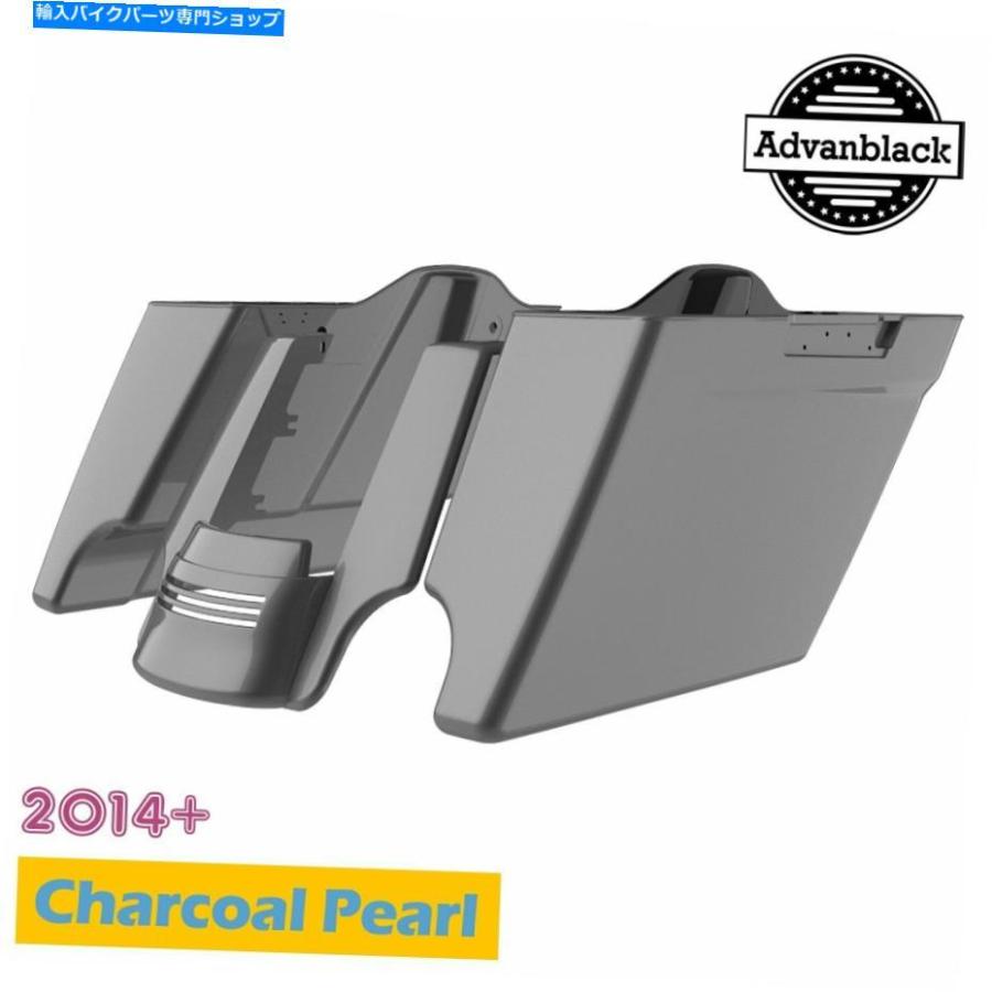 サイドバック チャコールパールデュアルカットアウト拡張サドルバッグボトムスリアフェンダー Charcoal Pearl Dual Cutout Extended Saddlebag Bottom