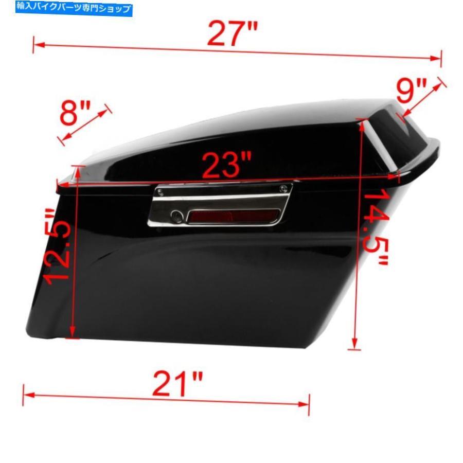 サイドバック ハードサドルバッグトップレールw /ハーレーツーリングソフトダイナスポーツスター Hard Saddle bags Top Rail w/ Light For Harley Tou_2