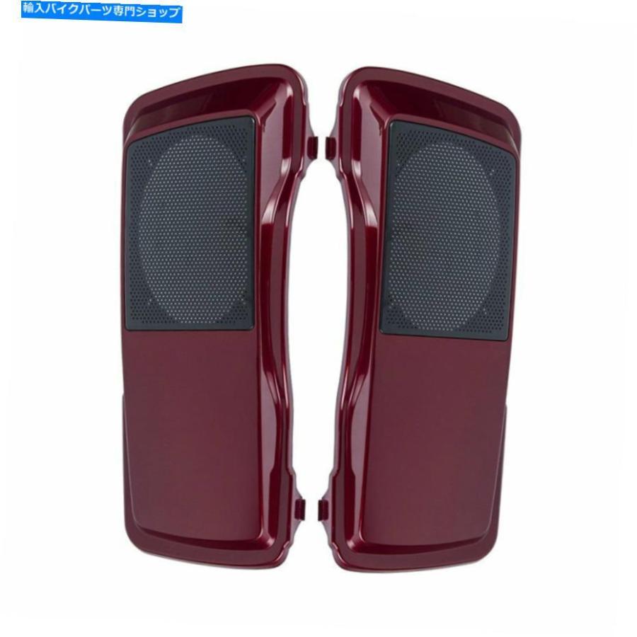 サイドバック クリムゾンレッドサングル6 x 9サドルバッグスピーカーの蓋for Harley Touring 2006-2013 Crimson Red Sunglo 6 x 9 Saddlebag Speakerの画像