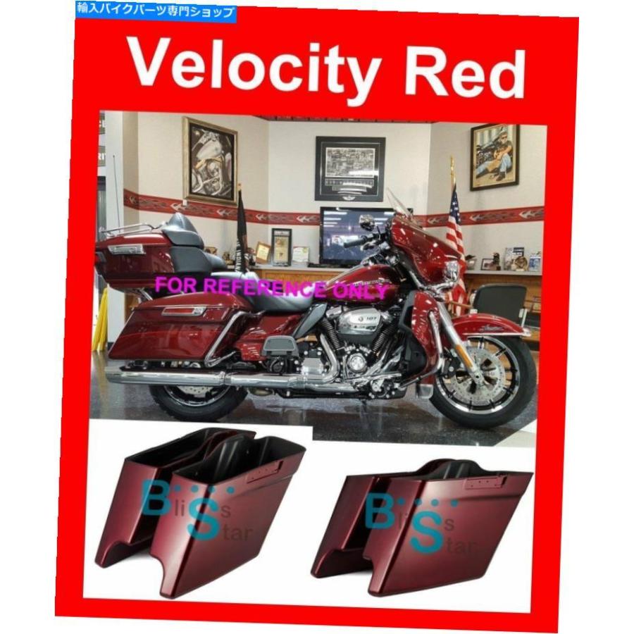 サイドバック ベロシティレッドストレッチサドルバッグボトムフィット14-17ストリートエレクトラロードグライドキング Velocity Red Stretch Saddleba